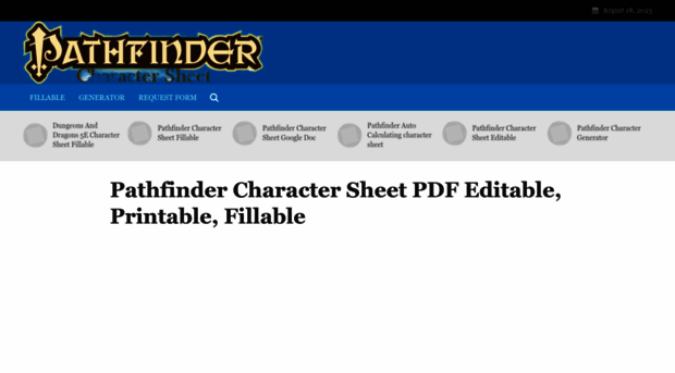 pathfindercharactersheets.com