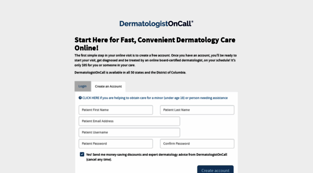 patient.dermatologistoncall.com