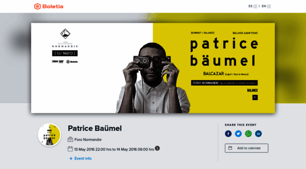 patrice-baumel.boletia.com