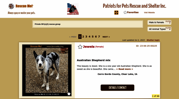 patriotsforpets.rescueme.org