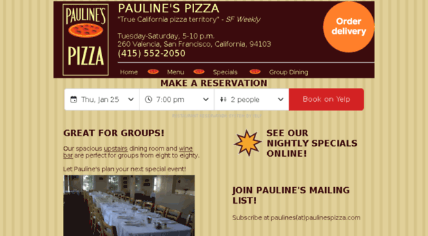 paulinespizza.com