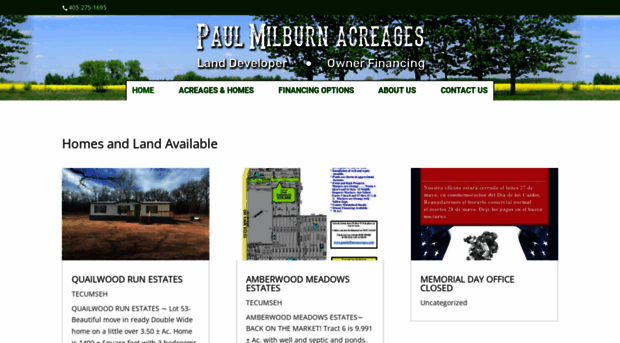 paulmilburnacreages.com