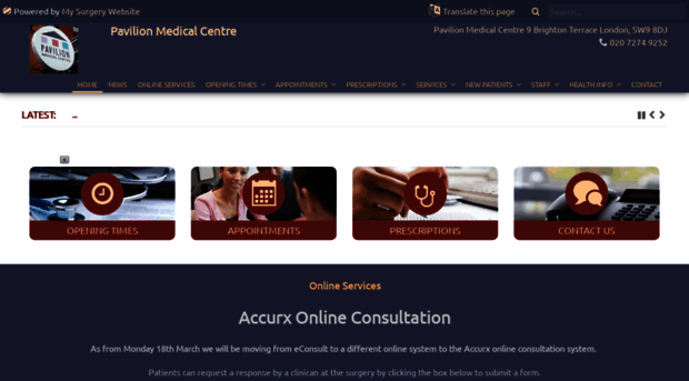 pavilionmedicalcentre.co.uk