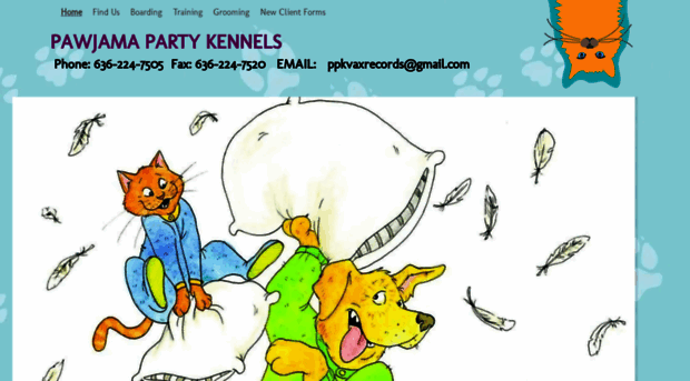 pawjamapartykennels.com