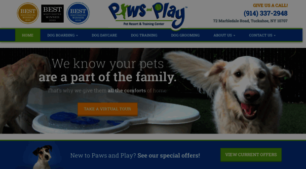 pawsandplaypetresort.com