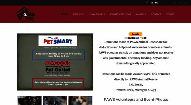 pawsanimalrescue.net