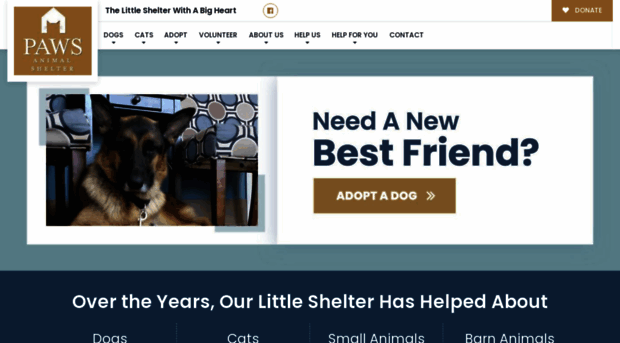 pawsanimalshelter.org