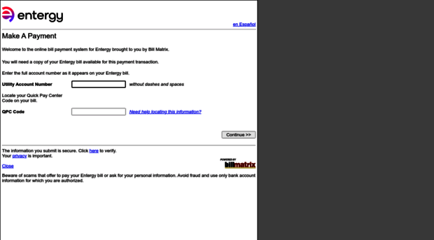 Paymentsentergy Billmatrix Com BillMatrix Corporation Paymentsentergy Bill Matrix