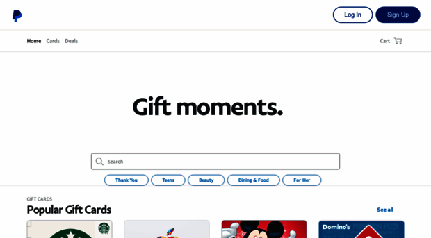 Paypal Gifts Com Buy Egift Cards Online Paypa Pay Pal Gift S