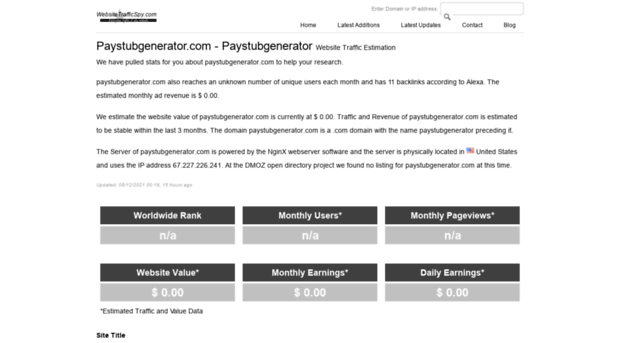 paystubgenerator.com.websitetrafficspy.com