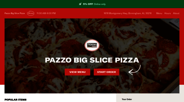 pazzobigslicepizzamenu.com