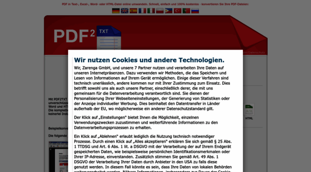 pdf2txt.de