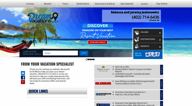 pdotson.dreamvacations.com