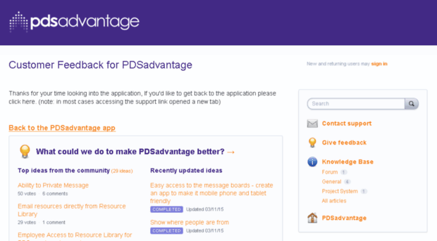 pdsadvantage.uservoice.com