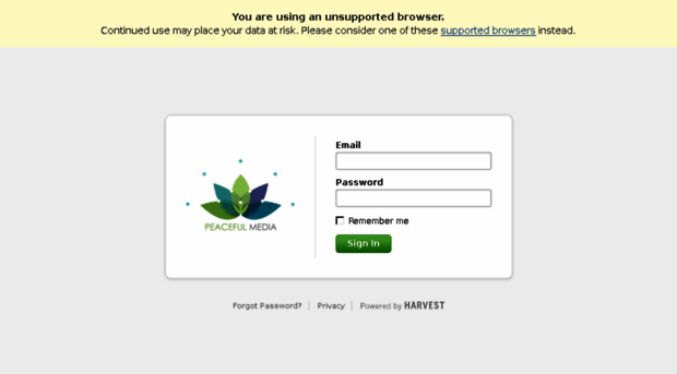 peacefulmedia.harvestapp.com