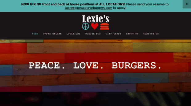 peaceloveburgers.com