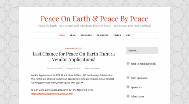 peaceonearthsl.wordpress.com