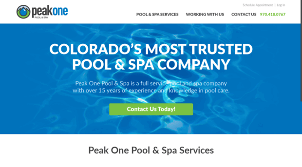 peakonepoolandspa.com