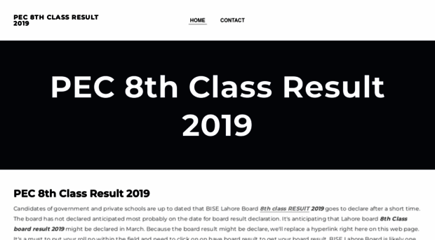 pec8thclassresult2019.weebly.com