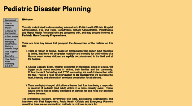 pediatricdisasterplanning.com