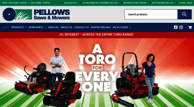 pellows.com.au - Launceston Saws and Mowers Exp... - Pellows