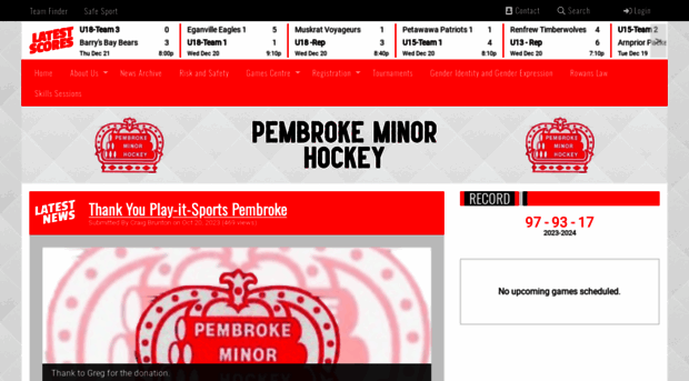 pembrokeminorhockey.com