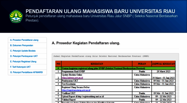 pendaftaranulang.unri.ac.id