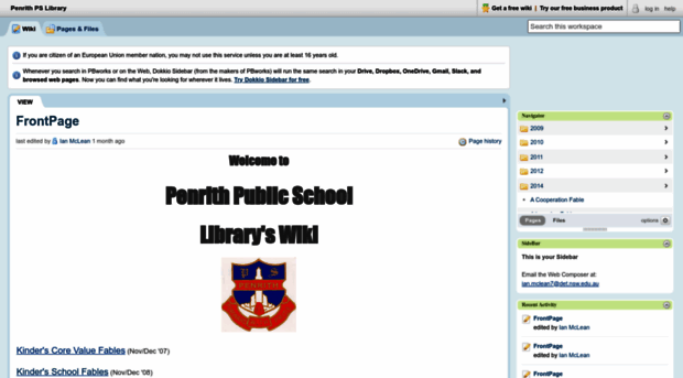 penrithpslibrary.pbwiki.com