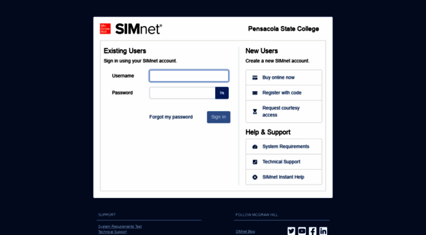 pensacolastate.simnetonline.com