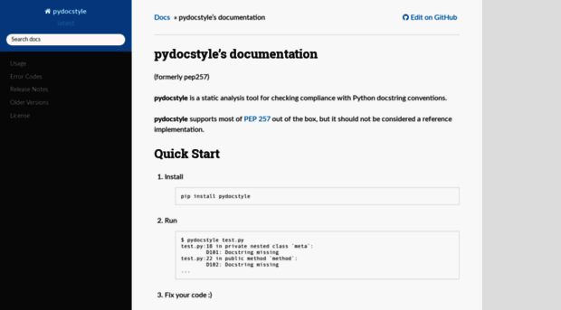 pep257.readthedocs.io