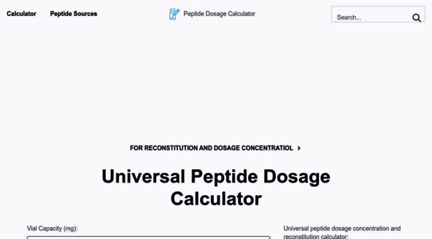 peptidedosagecalculator.com