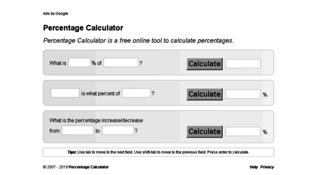 percentagecalculator.be