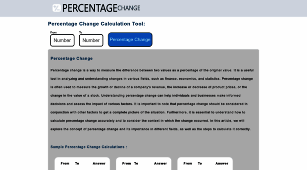 percentagechange.net