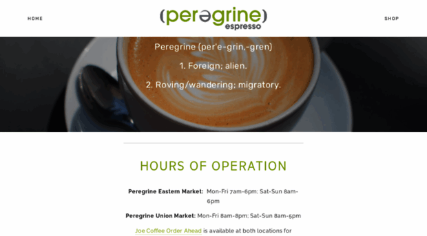 peregrineespresso.com