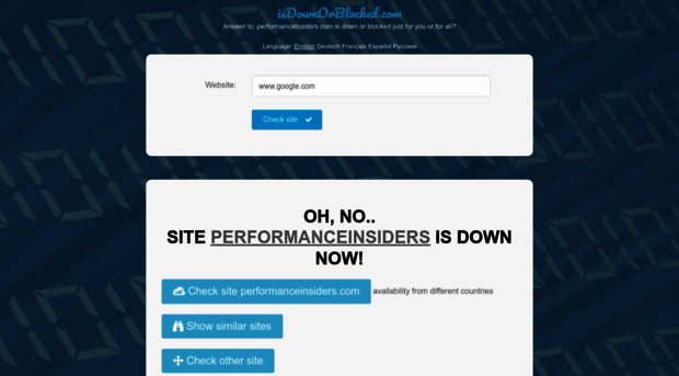 performanceinsiders.com.isdownorblocked.com