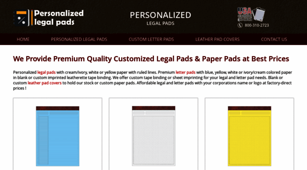 personalizedlegalpads.com