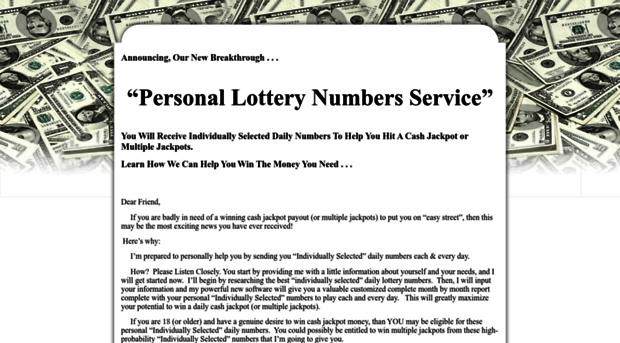 personallotterynumbers.com