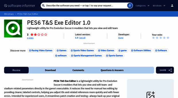 pes6-t-s-exe-editor.software.informer.com