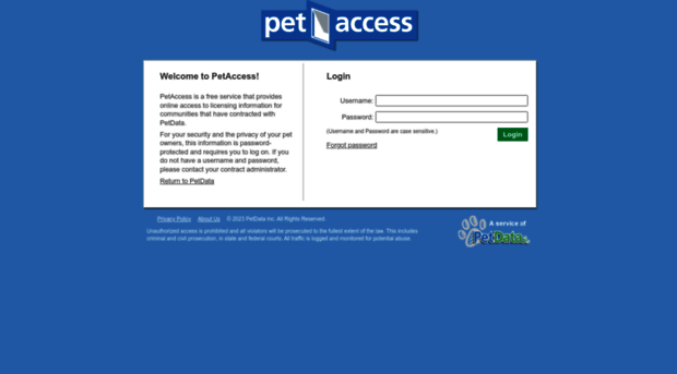 petaccessonline.com