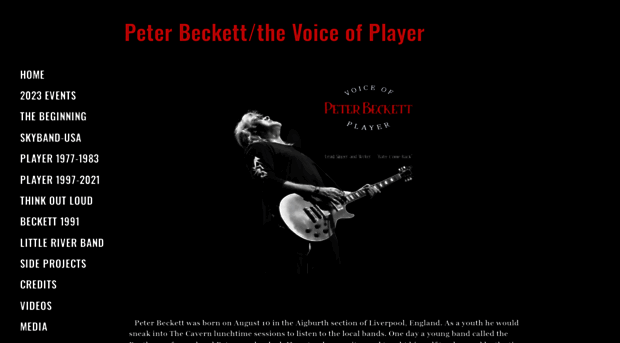 peterbeckett-player.com