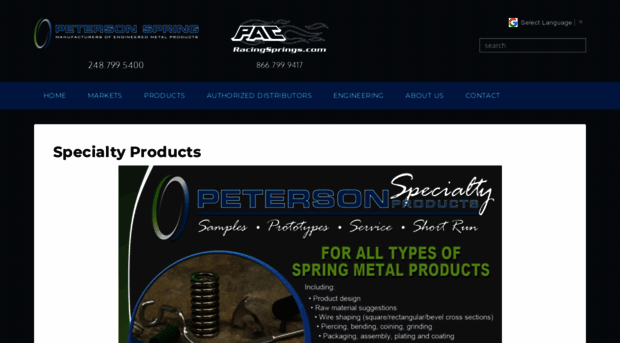 petersonspecialtyproducts.com