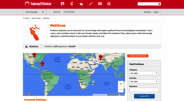 petitions.takingitglobal.org