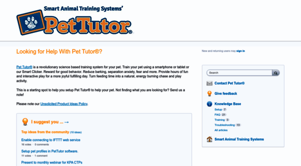 pettutor.uservoice.com