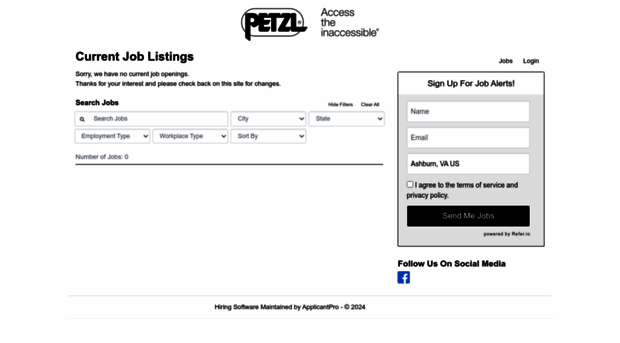 petzl.applicantpro.com