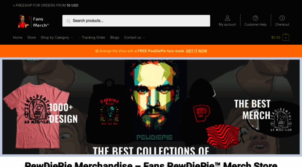 pewdiepiemerchandise.com