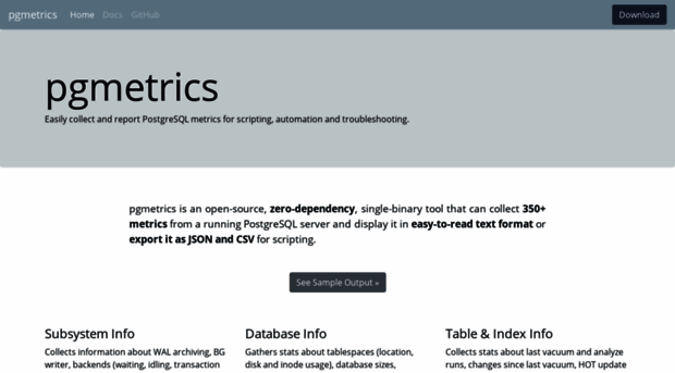 pgmetrics.io