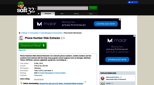 phone-number-web-extractor.soft32.com