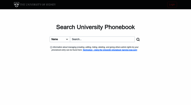 phonebook.sydney.edu.au