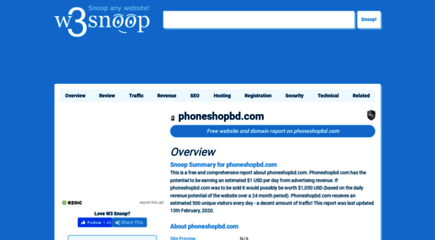 phoneshopbd.com.w3snoop.com