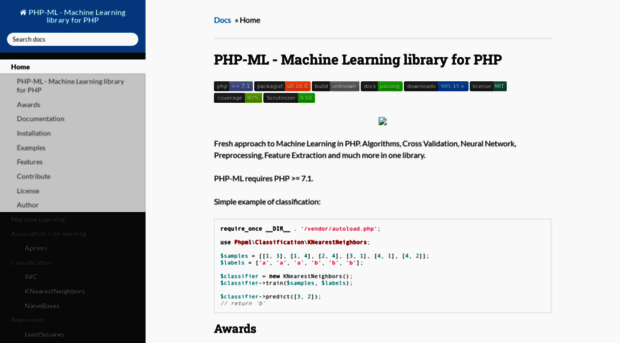 php-ml.readthedocs.io